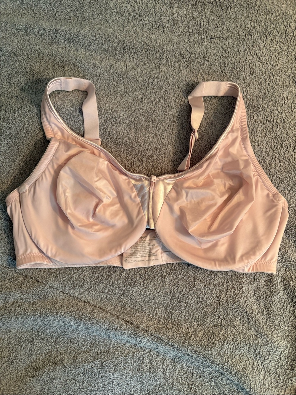 Olga By Warners Signature Support Underwire Bra 42D Light Pink No Padding